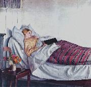 Michael Ancher Sick Girl Spain oil painting artist